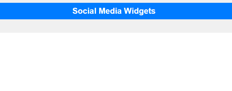 Social Media Widgets screenshot